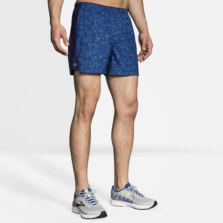 Brooks Sherpa 5 NZ - Men's Running Shorts - Blue (28534-DKJA)